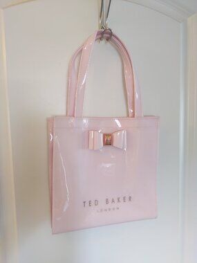 Ted Baker London Tote No Ordinary Designer Bag Pink PVC 3D Bow Super Cute! RARE!